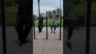 NYPD police Officer Escobar Doing clean Pullups for the community!! 😤🔥👊🏾♥️ #Shorts