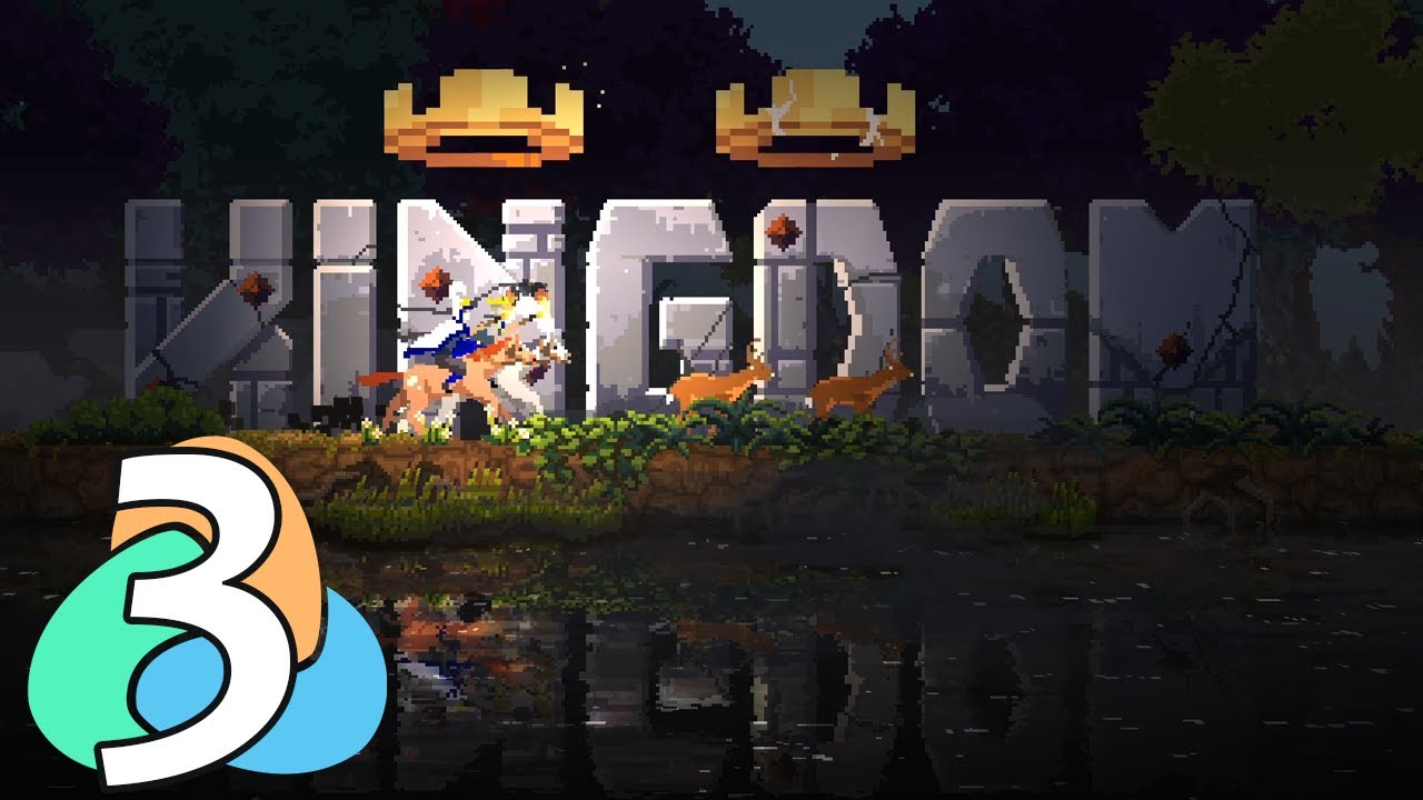 Kingdom Two Crowns, Co-op w/ Cherry Ep 3 Beautiful Side-Scrolling Village Building Game! First Play