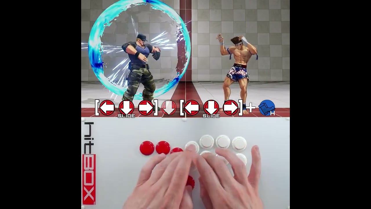 Double slide method on Hit Box #KOFXV #HitBox #HowToHitBox #KOF @SNK_OfficialChannel