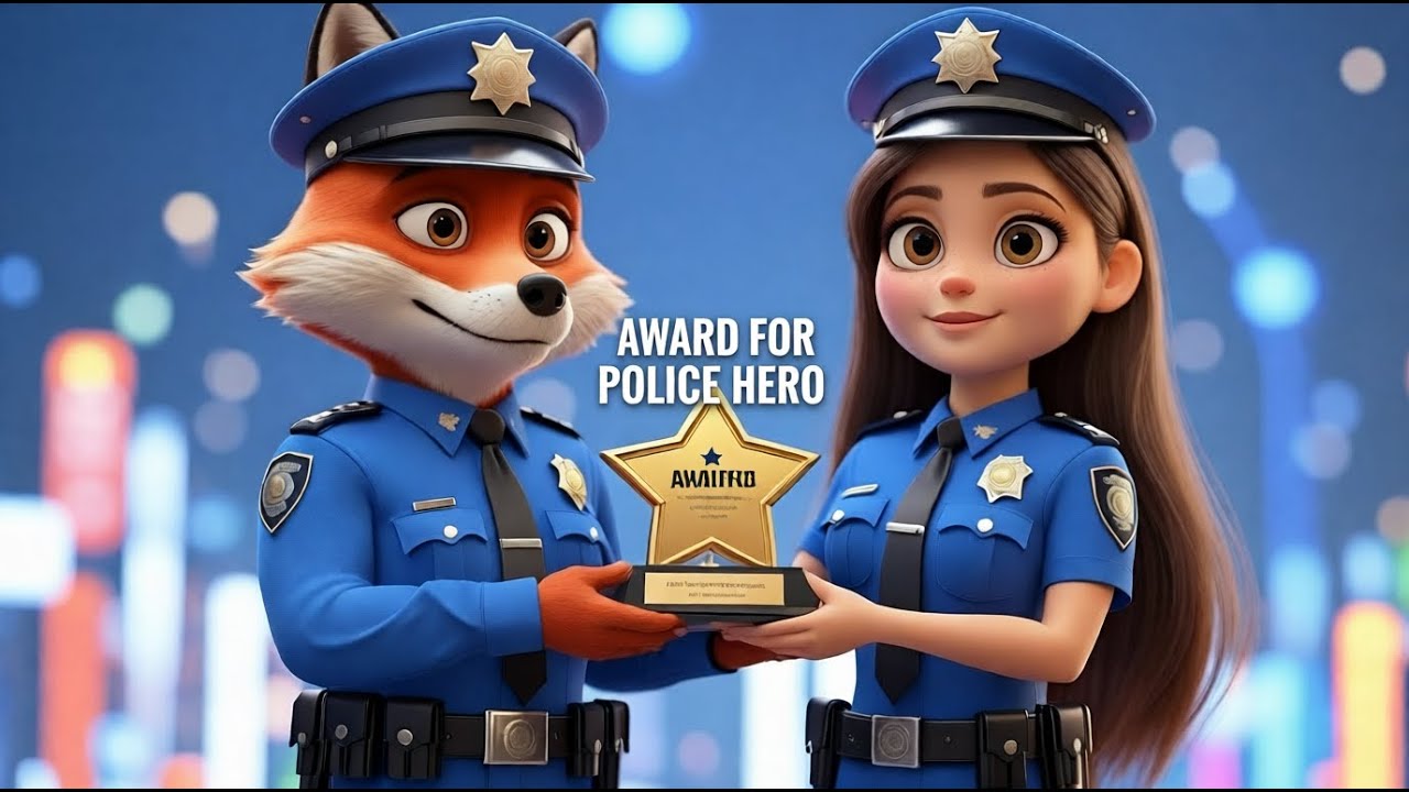 Police Hero Award 🏆 | A Brave Girl Police Story | Moral Story for Kids 💙