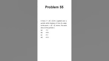 Physics Work Energy & Power Problem #55 with solution. #wep #work #physics