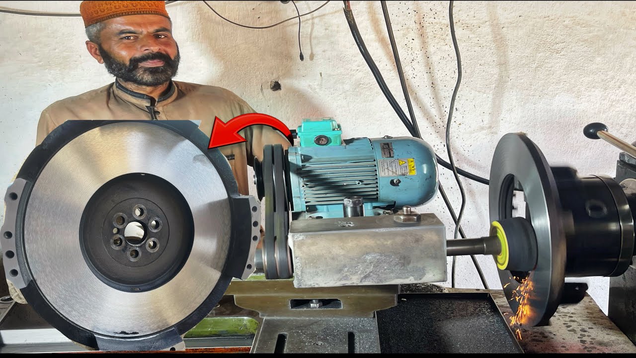 Amazing Repairing Cracked Flywheel Of a Clutch Pressure Plate Grinder