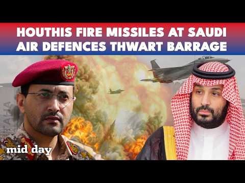 Houthi ONSLAUGHT At Saudi Gates: Air Defences THWART Missile-Drone Barrage Targeting Riyadh | WATCH