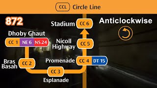 Full [SMRT CCL | HDR] Stadium Shuttle (Anticlockwise) | Dhoby Ghaut → Stadium [872] (SUB CC) #CCL6 News