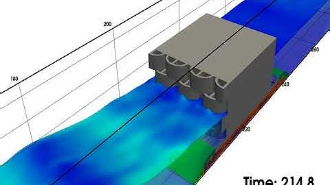 Wave Fields around New Typed 3D Caisson Breakwater using OlaFlow.