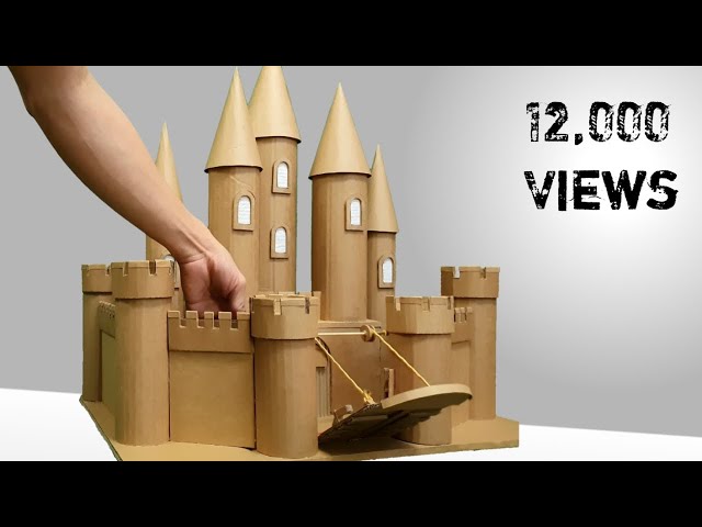 How to make a medieval cardboard Castle | Easy to make | School Project class=