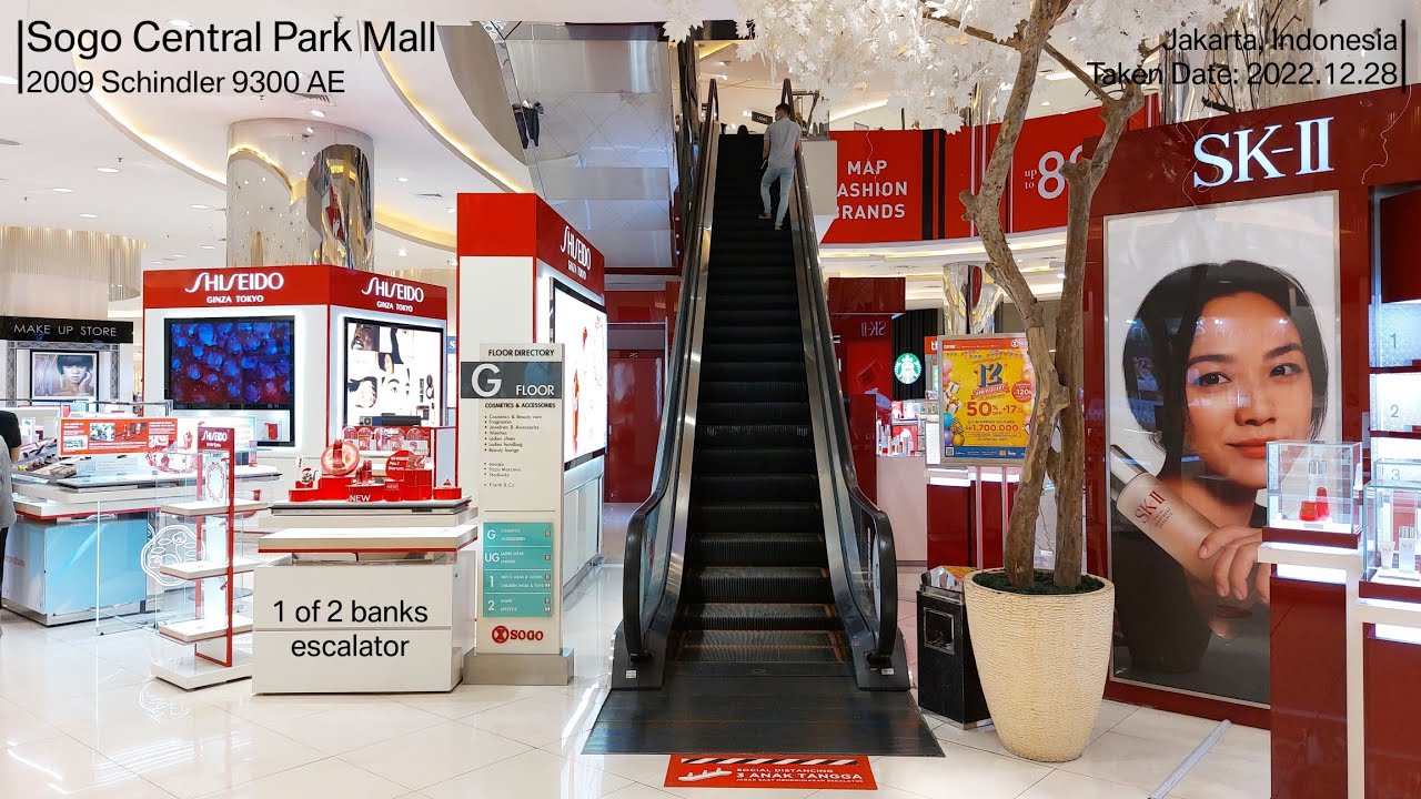Schindler 9300 AE Escalators at Sogo Department Store Central Park Mall, Jakarta