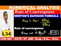 #34 Rate of convergence of Newton's Raphson method  | Order of convergence of Newton Raphson method