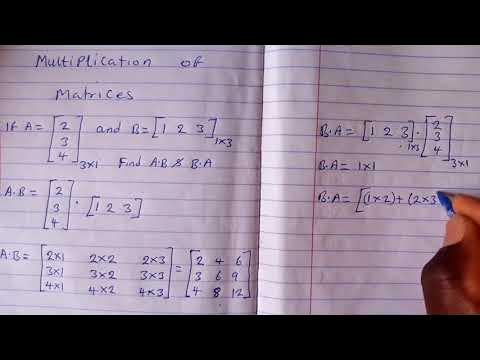 How to multiply two matrices - YouTube