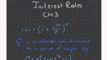 CT1 Chapter 3 Interest Rates. (Actuarial Science)