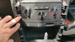 Peugeot 207 center console AC climate control ESP OFF center locking switch how to remove (English)
