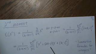 Mean And Variance Of A Discrete Uniform Distribution