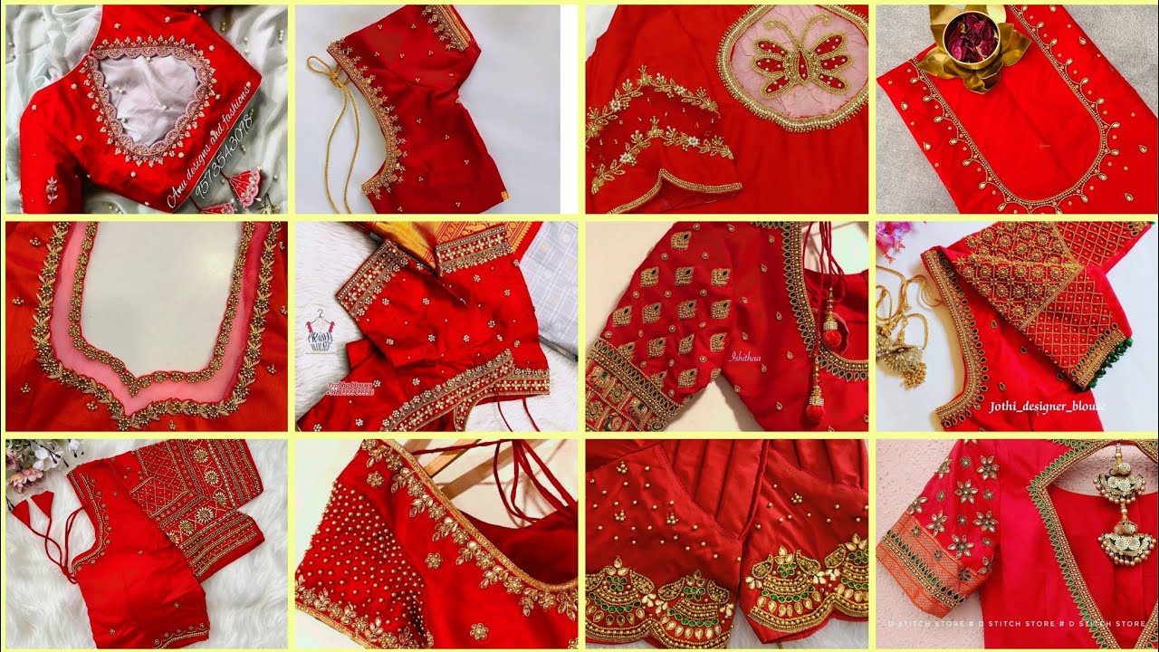25 Stunning Bridal red❤️colour Blouse Designs | Latest Maggam Work Blouse Design | @radheradhe-1017 