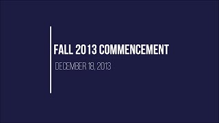 Fall 2013 Commencement