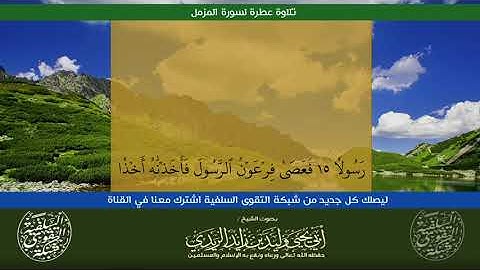 تلاوة عطرة وهادئة ( سورة المزمل ) بصوت الشيخ : أبي يحيى وليد بن زايد الريدي -حفظه الله-
