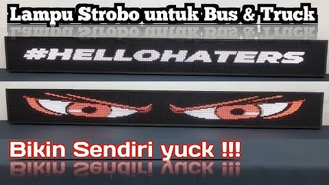 Membuat lampu Strobo animasi mata ll 5panel p5 RGB ll running text