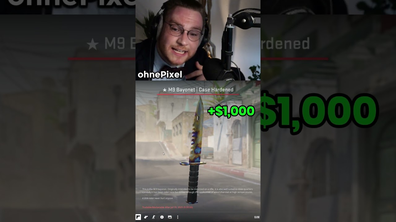 ohnePixel UNBOXES A INSANE M9 BAYONET CASE HARDENED MW ‼️