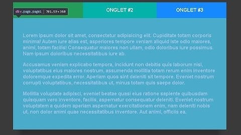 Tuto html css jQuery - navigation par onglet