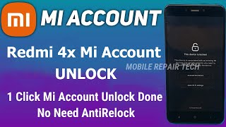 Redmi 4x Mi Account Bypass 100% Tested  | Redmi 4x Solve Activate This Device Mi Account Bypass