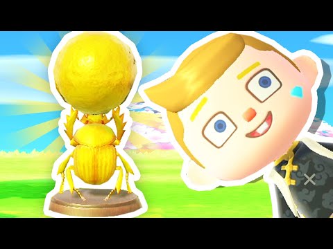 I Crafted the GOLDEN DUNG BEETLE in Animal Crossing!