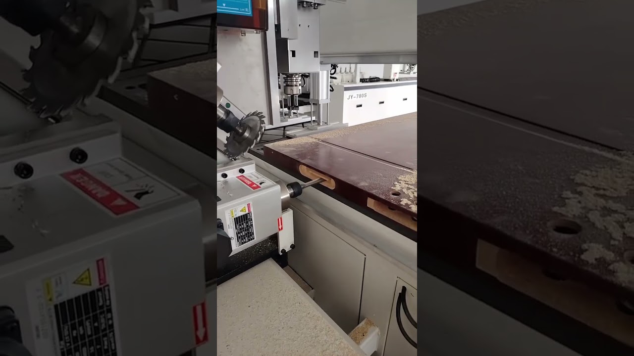 Multi-function CNC side hole machine, door lock is no problem.# CNCsideholemachine 