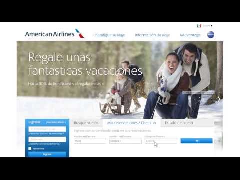 AA.com Online Check-in en español