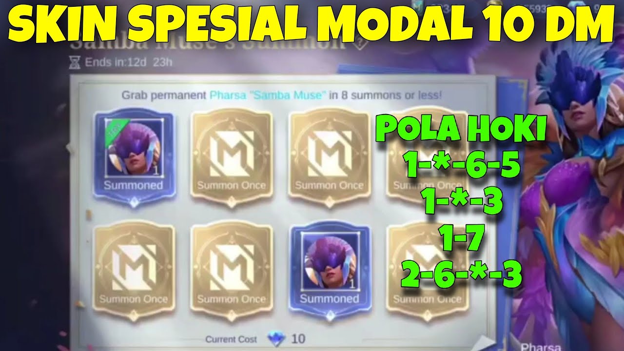 BURUAN SKIN SPESIAL MODAL 10 DM DOANG PERMANEN ! EVENT SUMMON SAMBA MUSE MULAI BESOK MLBB