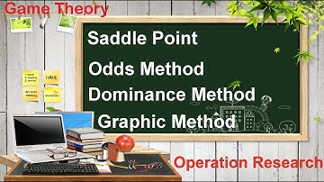 Game Theory|Saddle Point with Pure Strategies|Odds ,Dominance & Graphic Method with Mixed Strategies