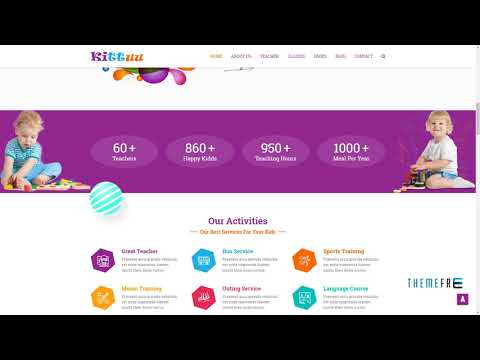 Kittuu - Kindergarten and Preschool Bootstrap 4 HTML Template      Le