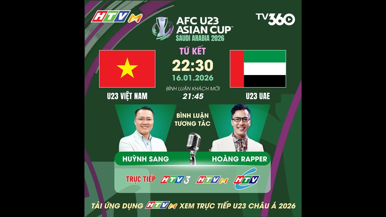 🔴TRỰC TIẾP: U23 VIỆT NAM – U23 UAE | HIỆP 1 | BÌNH LUẬN TƯƠNG TÁC | VCK U23 CHÂU Á 2026 | TỨ KẾT