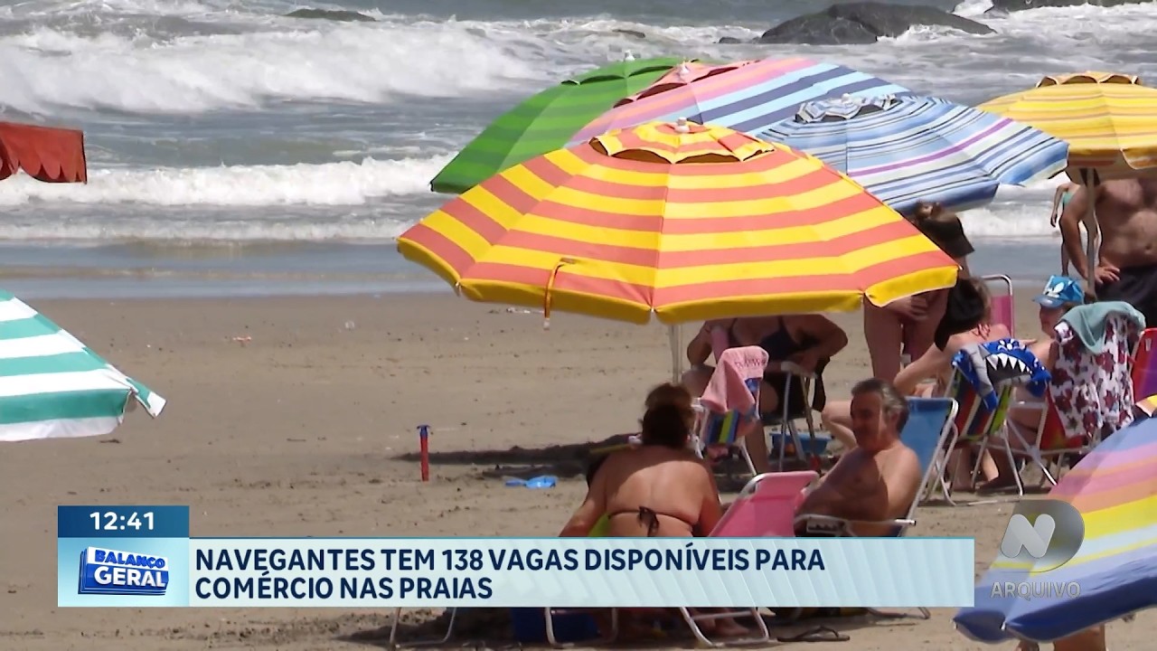 Navegantes tem 138 vagas para comércio nas praias