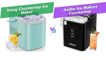 Smug vs Aeitto: Countertop Ice Makers Showdown 🧊💥 9 Cubes in 6 Mins | Portable Ice Maker Review
