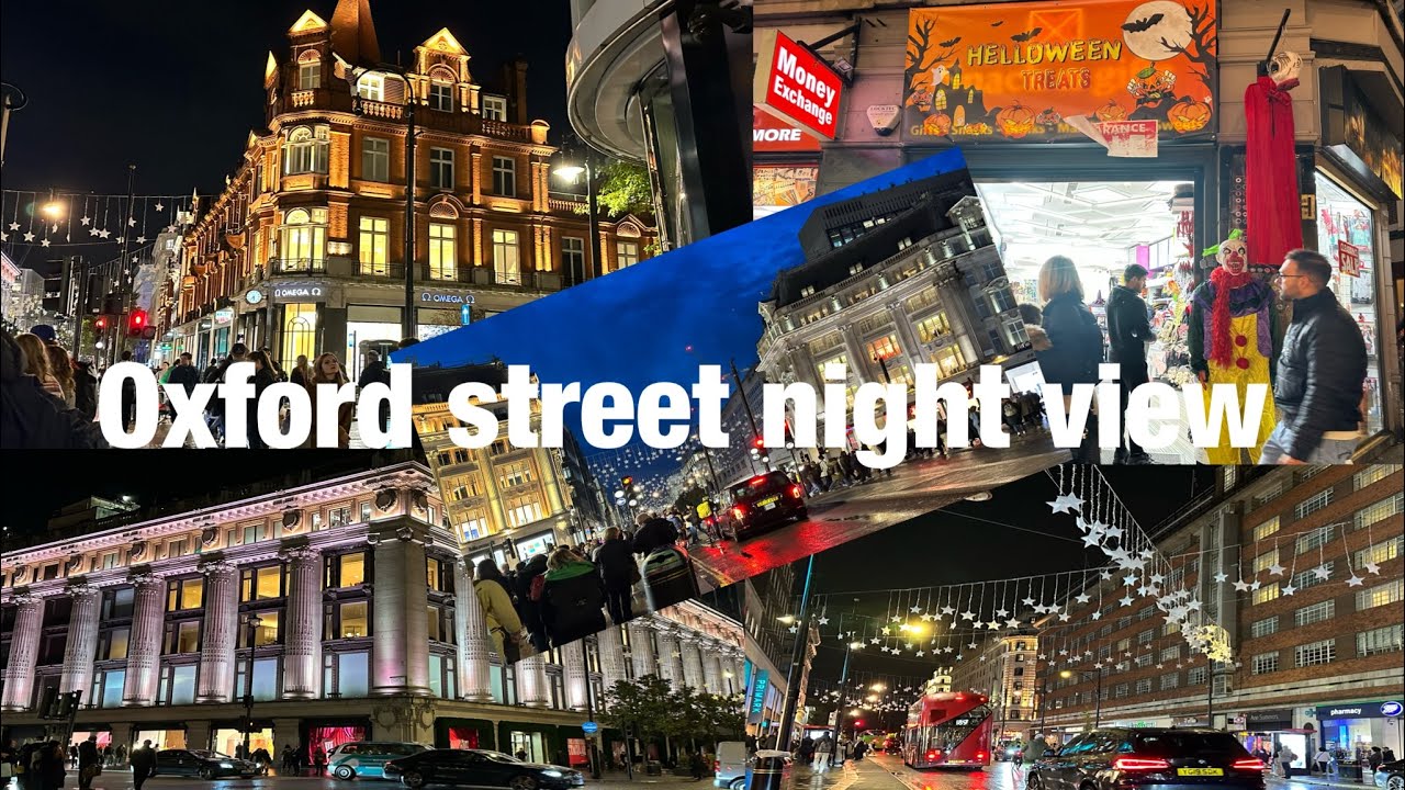 Oxford Street Halloween 🎃 Night london Oxford Street walk [ 4K] 2023