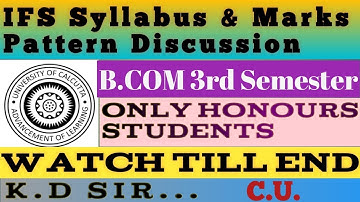 Indian Financial System | Full Syllabus & Questions Pattern | B.COM 3rd Semester |  #IFS  #KD_Sir..