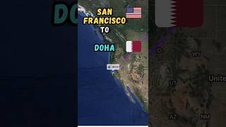 San Francisco USA 🇺🇲 to Doha Qatar 🇶🇦 Flight Route || Qatar Airways QR738 Flight Duration 15h 39m ✈️