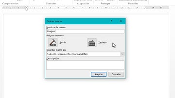 Creación de macros con combinación de teclas en el procesador de textos Word