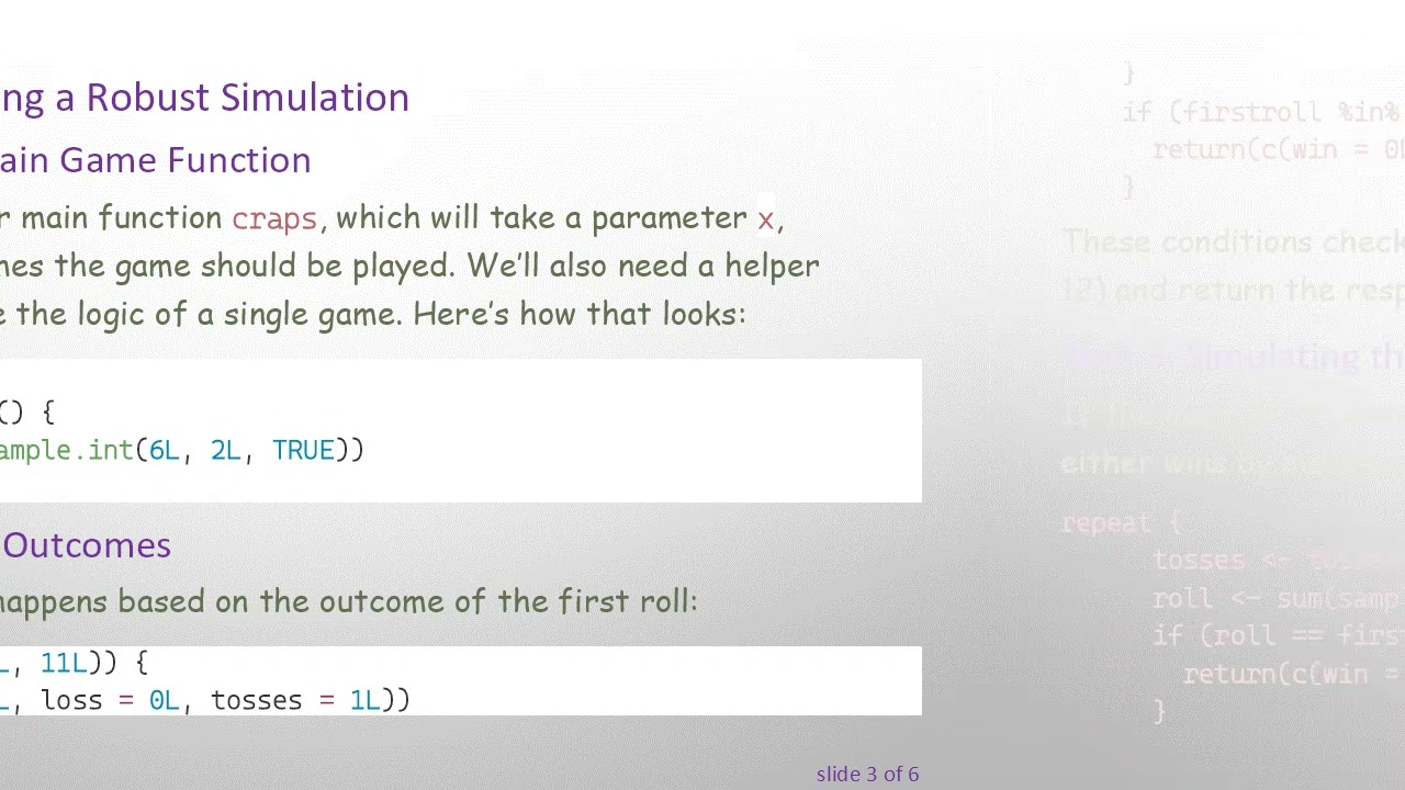 Mastering the Craps Game Simulation in R