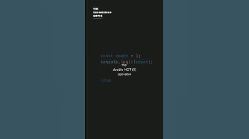 JavaScript double NOT operator (!!)