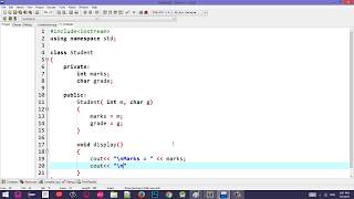 #7 C++ OOP Programs Pashto | Constructor having Parameters