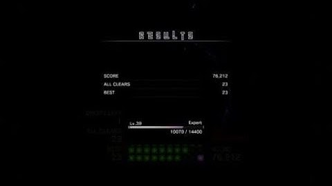 Tetris Effect All Clear mode - A Rank (23 line clears)