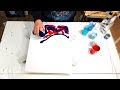 PAINT and WATER only! Acrylic Pour Blow Out! - Abstract Fluid Painting