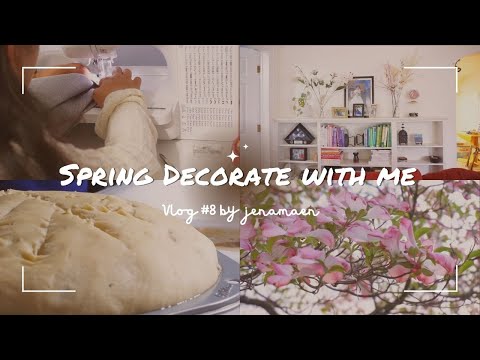 #VLOG 8 | #Spring Decorate with me, Baking, Sewing, Silent and Cozy Vlog