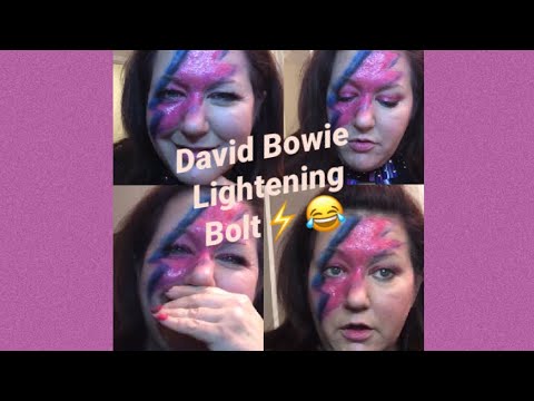 David Bowie Lightning Bolt Makeup⚡️ - YouTube