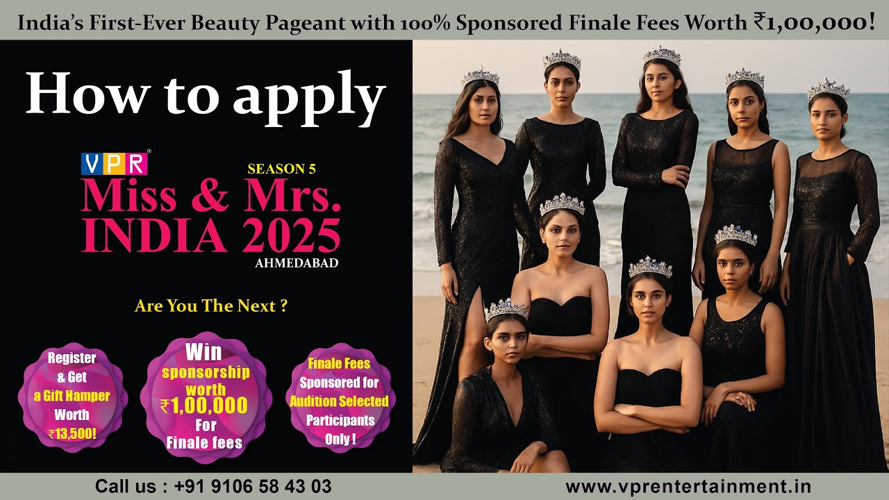 How to apply Miss & Mrs India 2025 I VPR Miss & Mrs India 2025 I Register Now