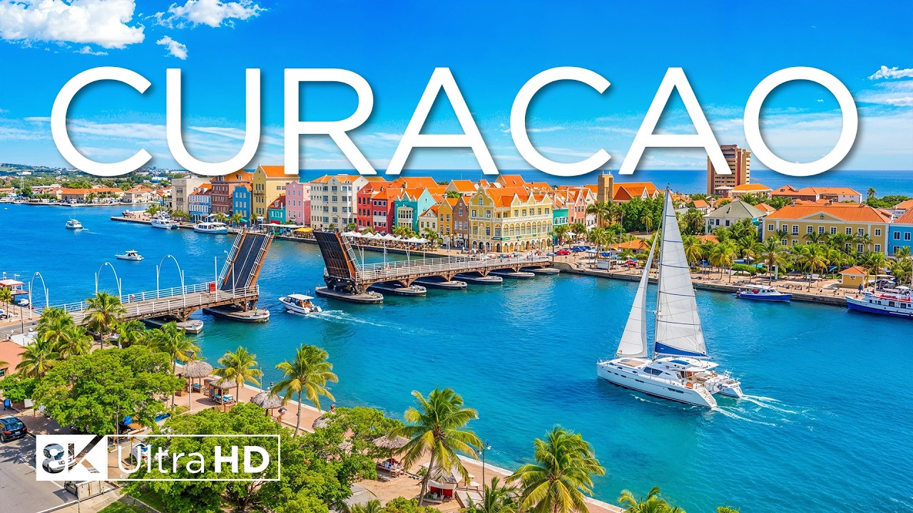 Кюрасао 8K – Красочная голландская архитектура, бирюзовые бухты и красота Карибского острова