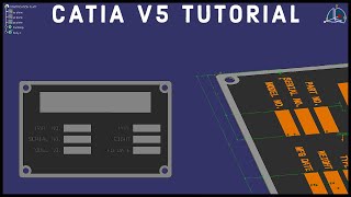CATIA V5 Tutorial #28 | Identification Plate | Beginner
