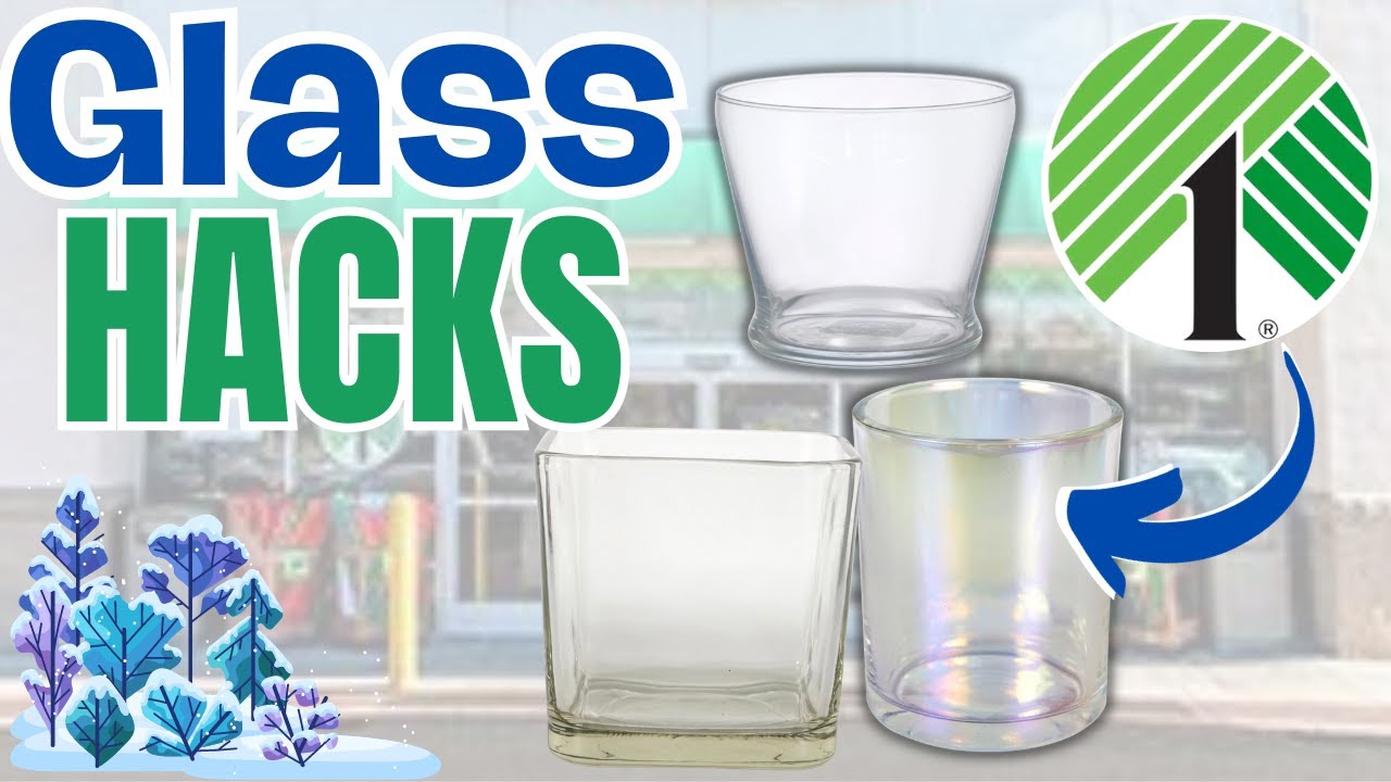*BEST* DIY HACKS Using Dollar Tree GLASS YouTube