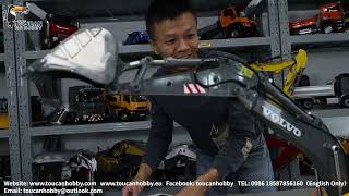 Unbox E010 Ec160E 114 Rc Excavator Full Metal Screw Drive Excavator.