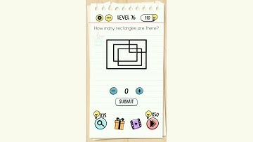Brain Test Level 76 || How many rectangles are there walkthrough.