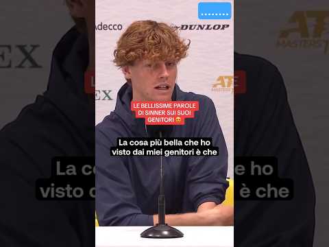 Video intervista a jannik sinner atp su sua madre e suo padre -